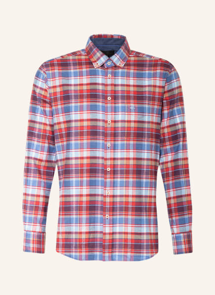 FYNCH-HATTON Flanellhemd Regular Fit, Farbe: BLAU/ ROT/ WEISS (Bild 1)