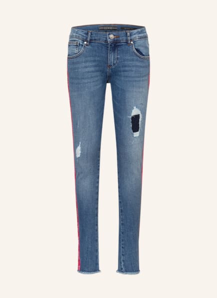 GUESS Skinny Jeans mit Galonstreifen, Farbe: USCL FUSCIA LEO TAPE (Bild 1)