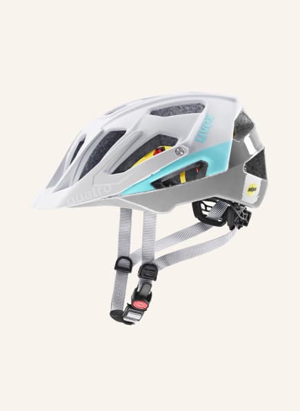 uvex Bicycle helmet QUATRO CC MIPS, Color: WHITE/ TURQUOISE (Image 1)