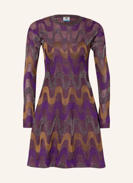 M MISSONI Kleid mit Glitzergarn , Farbe: LILA/ BEIGE/ SILBER (Bild 1)