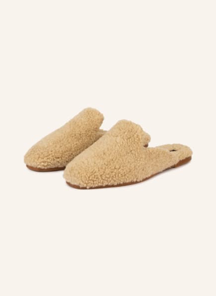 BOSS Slippers ROMIE, Color: LIGHT BROWN (Image 1)