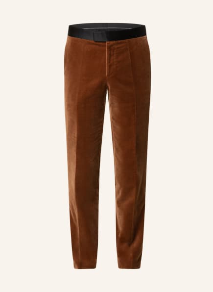 BOSS Smoking-Hose GENIUS Slim Fit aus Samt, Farbe: COGNAC/ SCHWARZ (Bild 1)