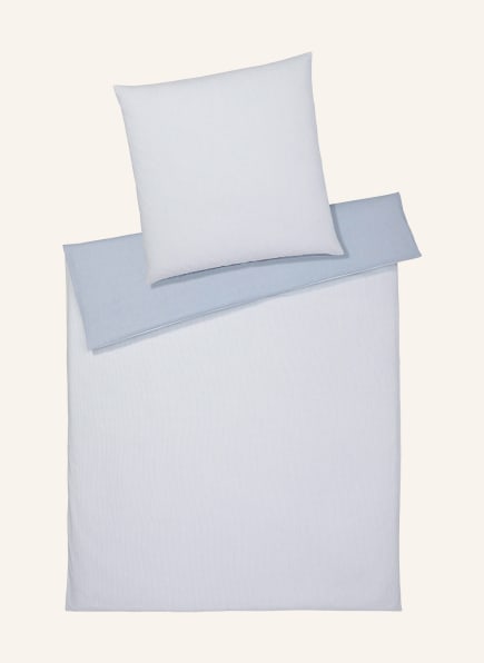 elegante Bettwäsche TENDER, Farbe: WEISS/ HELLBLAU (Bild 1)