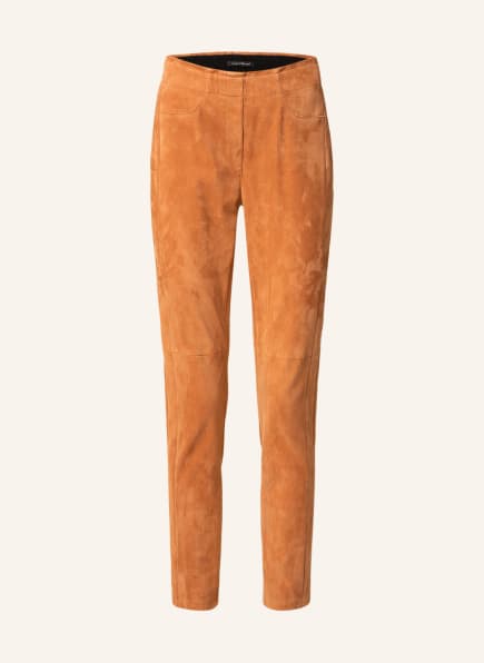 LUISA CERANO Leather trousers, Color: DARK ORANGE (Image 1)