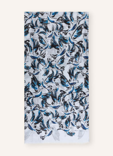 MARC CAIN Schal mit Leinen, Farbe: 345 cyan (Bild 1)