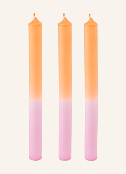 Candy Candle 3er-Set Stabkerzen POPCORN, Farbe: NEONORANGE/ ROSA (Bild 1)