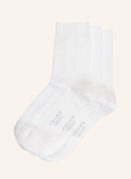 FALKE 3er-Pack Socken FAMILY, Farbe: ECRU/ WEISS (Bild 1)