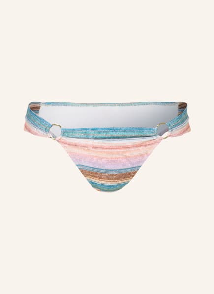 watercult Basic bikini bottoms PASTEL SUNSET with glitter thread, Color: LIGHT ORANGE/ BLUE/ GREEN (Image 1)