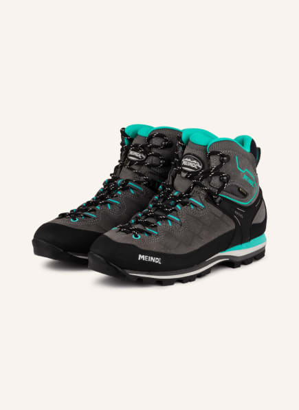 MEINDL Outdoor-Schuhe LITEPEAK LADY GTX, Farbe: GRAU/ DUNKELGRAU/ NEONTÜRKIS (Bild 1)
