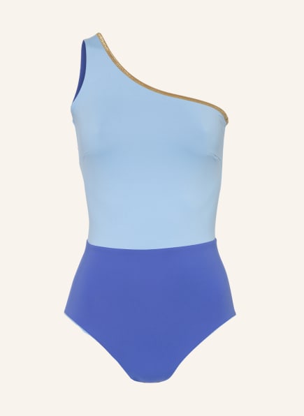 MYMARINI One-Shoulder-Badeanzug ONESHOULDER SHINE zum Wenden , Farbe: HELLBLAU/ TÜRKIS (Bild 1)