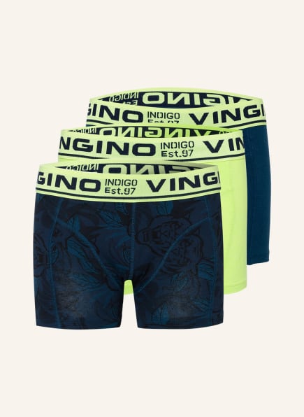 VINGINO 3er-Pack Boxershorts, Farbe: NEONGRÜN/ DUNKELLILA/ DUNKELBLAU (Bild 1)