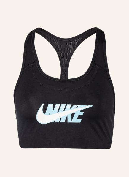 Nike Sports bra DRI-FIT SWOOSH ICON CLASH with mesh insert, Color: BLACK (Image 1)