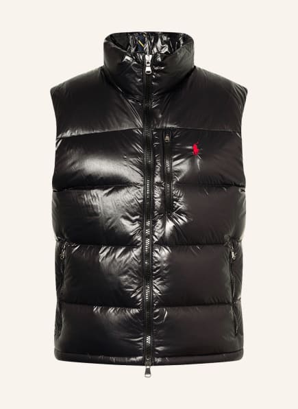 POLO RALPH LAUREN Down vest, Color: BLACK (Image 1)