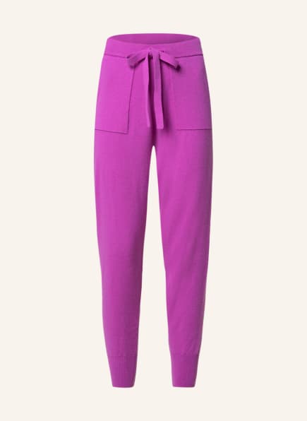 BOSS Knit trousers FAYDELL in jogger style , Color: NEON PURPLE (Image 1)