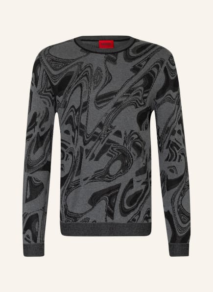HUGO Sweater SGLITCH in dark gray/ gray 
