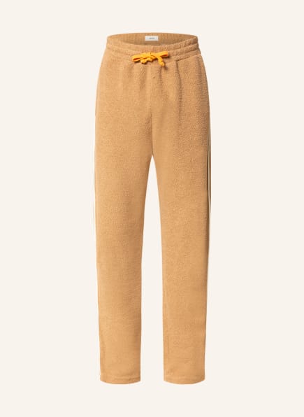PREACH Terry cloth pants with tuxedo stripes, Color: CAMEL (Image 1)