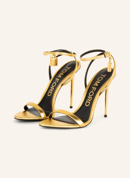 tom ford gold sandals