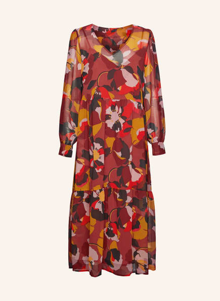 ESPRIT Collection Kleid , Farbe: DUNKELROT/ DUNKELGELB/ DUNKELGRAU (Bild 1)