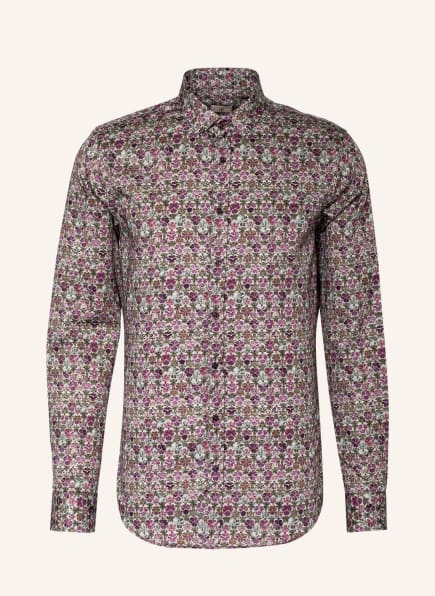 Q1 Manufaktur Hemd Extra Slim Fit, Farbe: LILA/ OLIV/ GRAU (Bild 1)