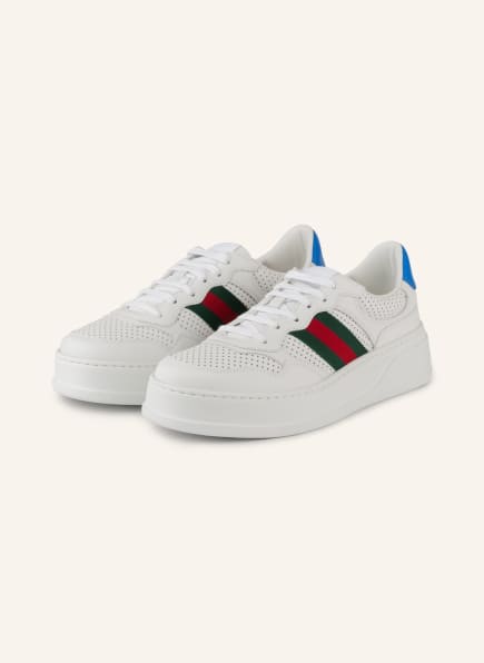 GUCCI Sneaker , Farbe: 9060 WHITE/WHITE/VRV/BR.S (Bild 1)