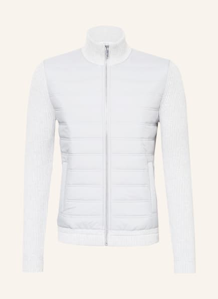 REISS Blouson TRAINER im Materialmix, Farbe: HELLGRAU (Bild 1)
