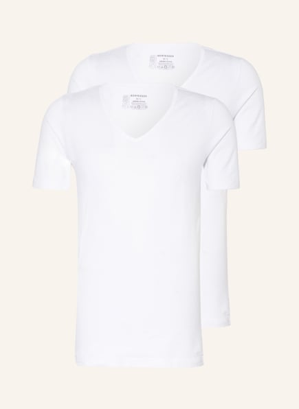 SCHIESSER 2er-Pack V-Shirts 95/5, Farbe: WEISS (Bild 1)