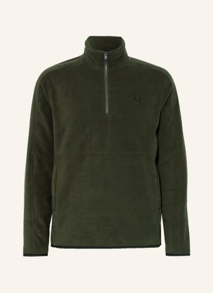 FRED PERRY Fleece-Troyer, Farbe: DUNKELGRÜN (Bild 1)