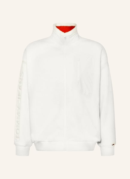 TOMMY JEANS Fleece jacket in mixed materials, Color: WHITE (Image 1)