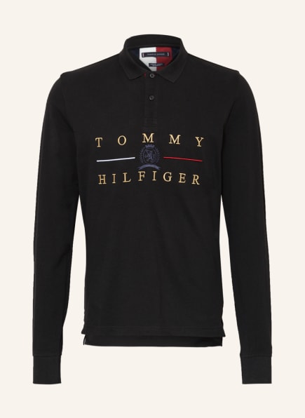 TOMMY HILFIGER Piqué-Poloshirt Regular Fit, Farbe: SCHWARZ (Bild 1)