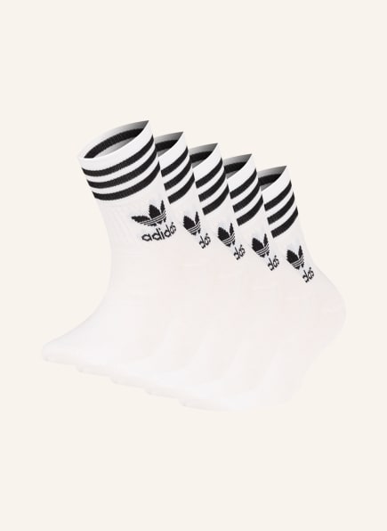 adidas Originals 5er-Pack Socken CREW, Farbe: WHITE (Bild 1)