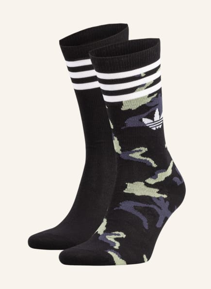 adidas Originals 2er-Pack Socken CAMO CREW, Farbe: BLACK (Bild 1)
