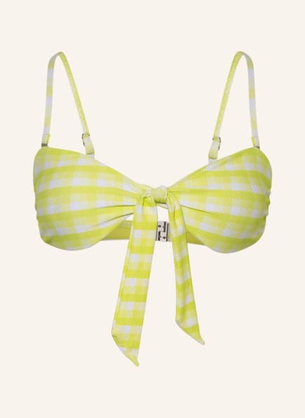 SEAFOLLY Bandeau-Bikini-Top PORTOFINO, Farbe: HELLGRÜN/ WEISS (Bild 1)