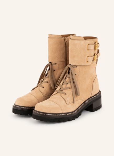 SEE BY CHLOÉ Schnürboots MALLORY, Farbe: CAMEL (Bild 1)