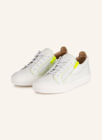 GIUSEPPE ZANOTTI DESIGN Sneakers FRANKIE, Color: WHITE/ NEON YELLOW (Image 1)