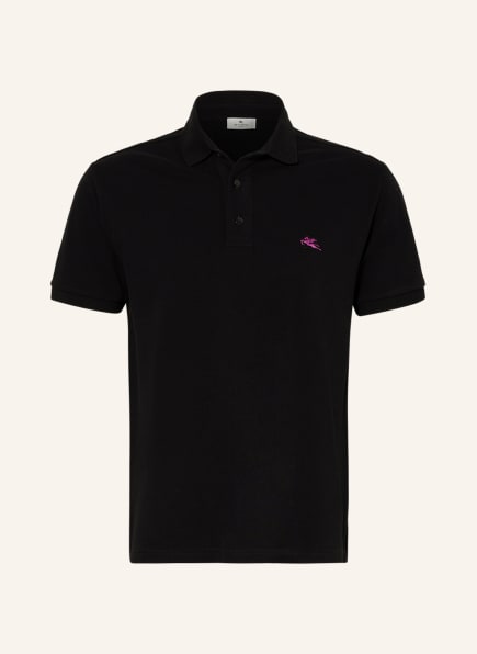 ETRO Piqué polo shirt, Color: BLACK (Image 1)