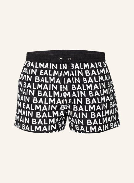 BALMAIN Swim shorts , Color: BLACK/ WHITE (Image 1)