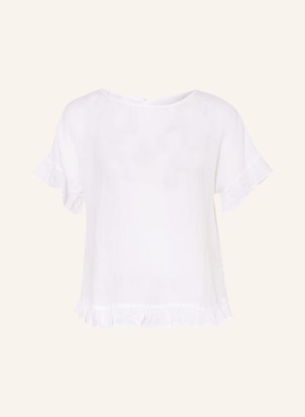 120%lino T-Shirt aus Leinen, Farbe: WEISS (Bild 1)