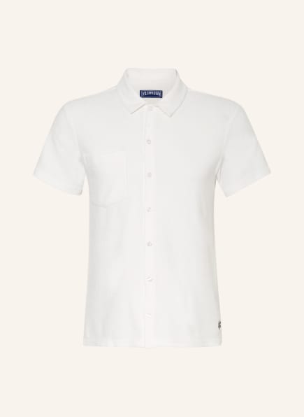 VILEBREQUIN Kurzarm-Hemd Slim Fit aus Frottee, Farbe: WEISS (Bild 1)
