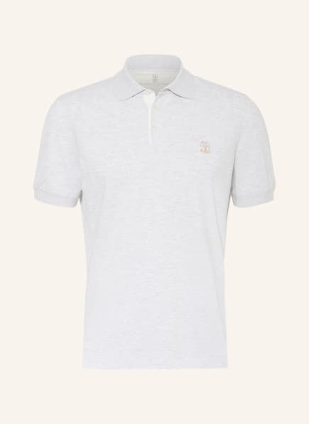 BRUNELLO CUCINELLI Piqué-Poloshirt Slim Fit , Farbe: HELLGRAU (Bild 1)