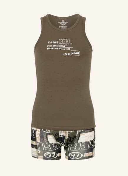 VINGINO Set BOLD: Unterhemd und Boxershorts, Farbe: OLIV/ SCHWARZ/ WEISS (Bild 1)