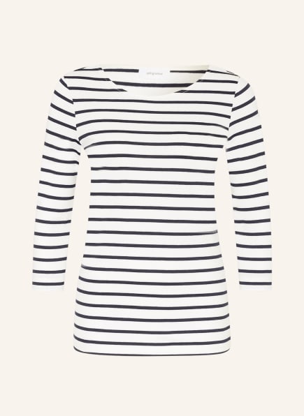 darling harbour Shirt with 3/4 sleeve, Color: DARK BLUE/ WHITE (Image 1)