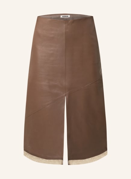 AERON Leather skirt RENFROW , Color: BROWN (Image 1)