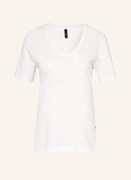MARC CAIN T-Shirt aus Leinen, Farbe: 110 off (Bild 1)