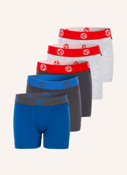 Sanetta 5er-Pack Boxershorts, Farbe: DUNKELGRAU/ HELLGRAU/ BLAU (Bild 1)