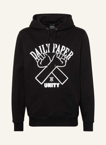 DAILY PAPER Hoodie MILO, Color: BLACK/ WHITE (Image 1)