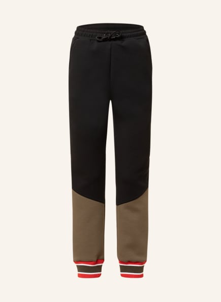 ONE MORE STORY Sweatpants, Farbe: SCHWARZ/ KHAKI/ ROT (Bild 1)