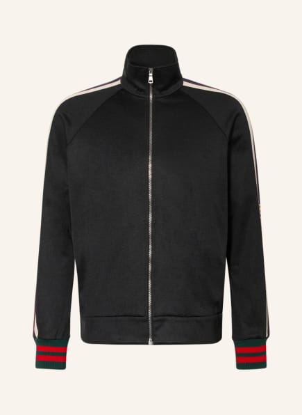 GUCCI Training jacket with tuxedo stripe, Color: BLACK/ CREAM/ RED (Image 1)