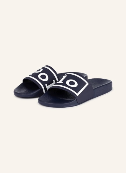 BOSS Damen Bay Slid Slides mit Logo und geformtem Fußbett Größe 