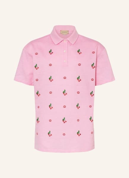 GUCCI Piqué-Poloshirt , Farbe: ROSA (Bild 1)