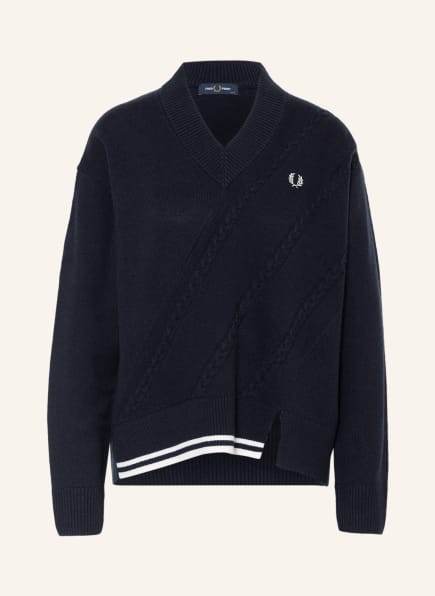 FRED PERRY Pullover , Farbe: DUNKELBLAU/ WEISS (Bild 1)